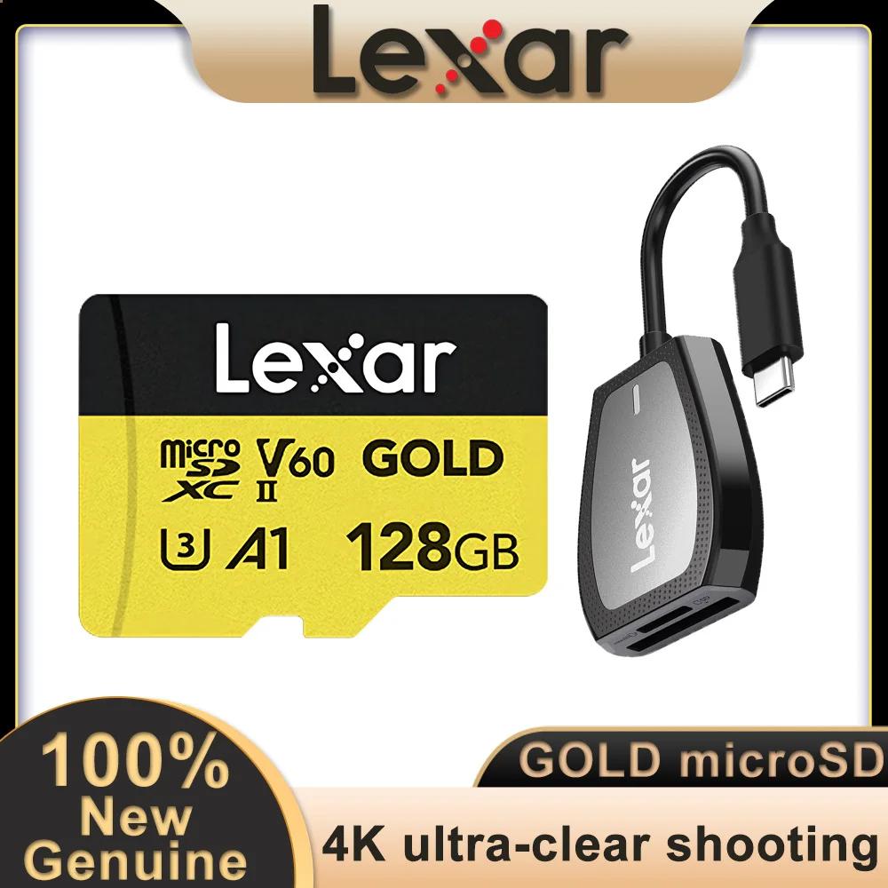 Lexar Gold ũ SDXC UHS-II ī, ġ ޸ ī, ׼ ī޶, Hero 11  TF ī, V60, 128GB, 256GB